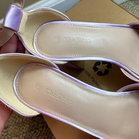 The Drop Women's Hamalie Platform Sandal, Lavender Satin, Size 9 - Picture 16 of 16